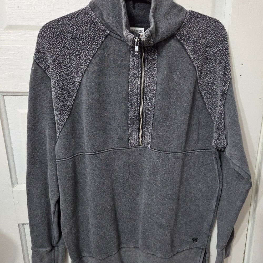 PINK woman's long sleeve sweater quarter zip up size XS